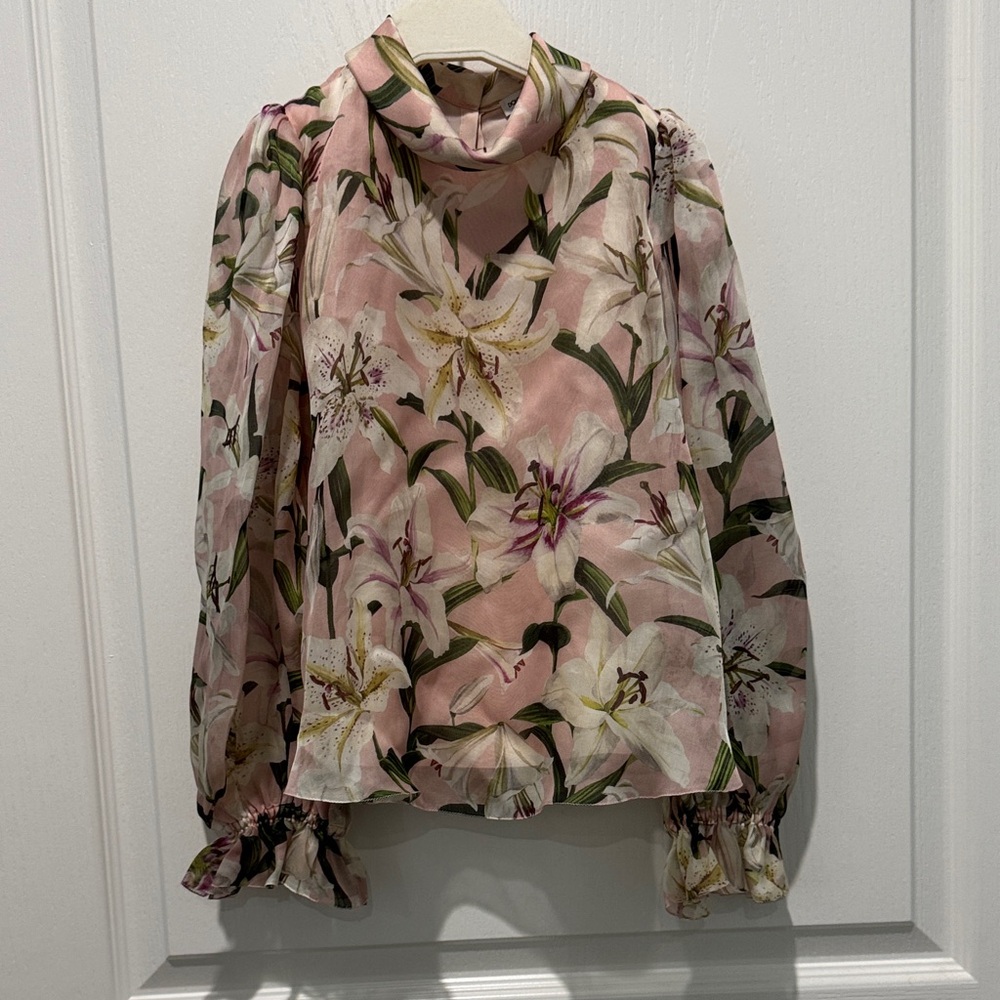 Dolce & Gabbana Pink Floral Blouse